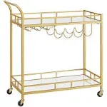 Home Bar Serving Cart Gold