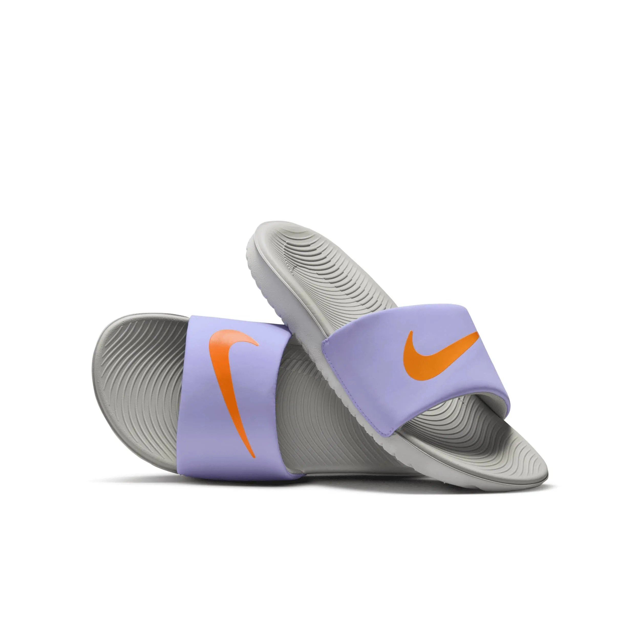 Nike Kawa Kids' Slide Sandals, Girl's, Size: 1, Purple Pulse Orange