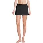 Lands End Womens Swimsuit Skirt Bottoms Solid Black Plus Size 18W NEW