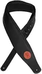 Levy&s MSS2 Garment Leather Guitar Strap - Black