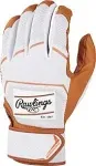 Rawlings Youth Workhorse Baseball Batting Gloves Brown/White Small