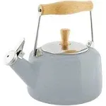 Chantal 1.4 qt. Enamel-on-Steel Sven Teakettle - Fog Grey