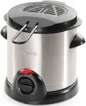 Stainless Steel Electric Deep Fryer, Adjustable thermostat, Silver