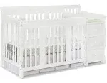 Storkcraft Portofino 4 in 1 Convertible Crib and Changer - White