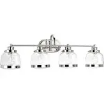 Progress Lighting P300083-104 Judson Four-Light Bath, Polished Nickel