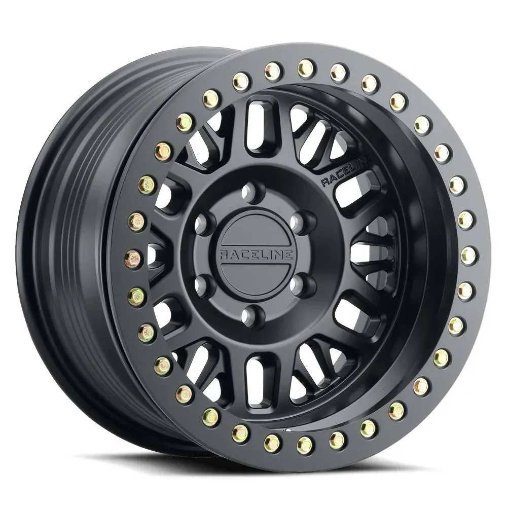 Raceline RT951B Ryno 17x9in / 8x165.1 BP / -38mm Offset / 130.8mm Bore - Satin Black Beadlock Wheel - RT951B-79080-38