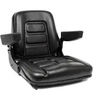 Universal Fold down Forklift Seat,Micro Switch,Armrest for Tractor,Excava<wbr/>tor Ski