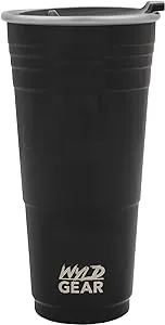 Wyld Gear Wyld Cup - Stainless Steel, Vacuum Insulated Tumbler Party Cup with Lid - 32oz Black