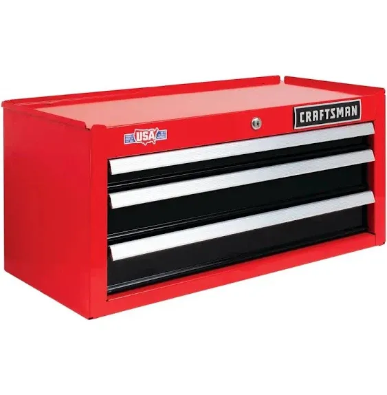 Craftsman 26&#034; in 3-Drawer Steel Heavy-Duty Middle Tool Chest Box Storage Cabinet