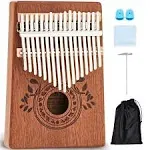 Unokki 17 Key Kalimba Thumb Piano for Adults & Kids, Light Brown