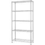 BestOffice 5 Shelf Wire Shelving Unit