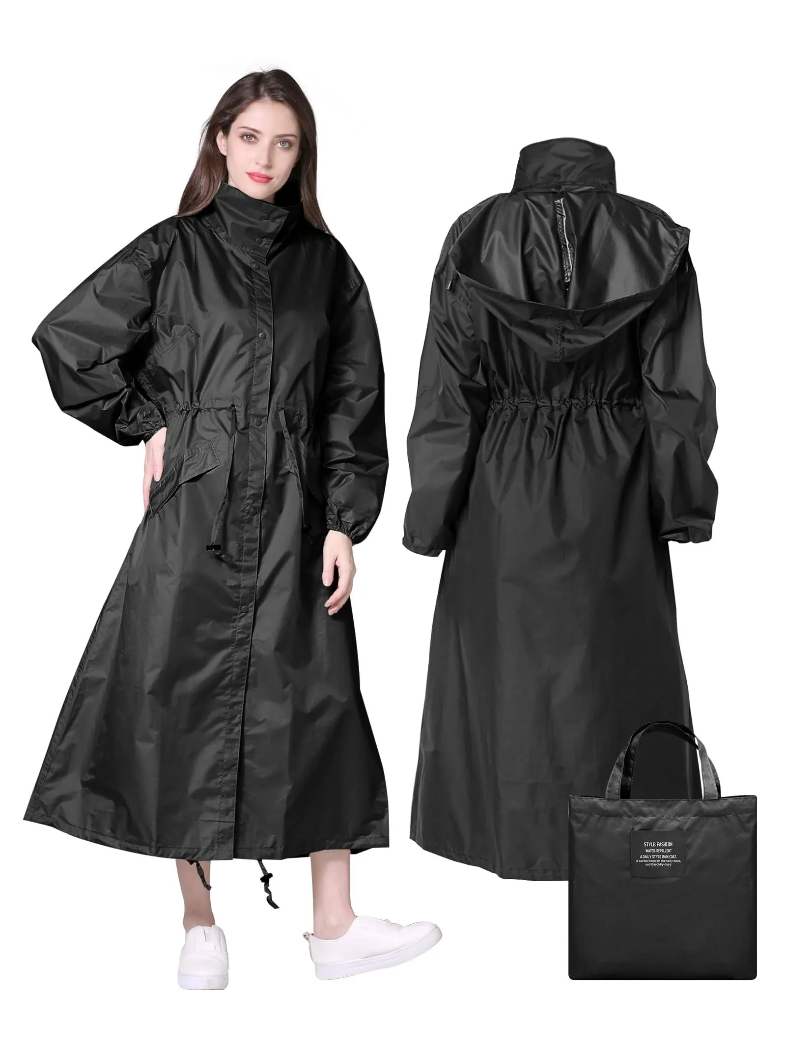 Rikuy Women&#039;s Raincoats Waterproof Lightweight Raincoat for Women with Hood... 