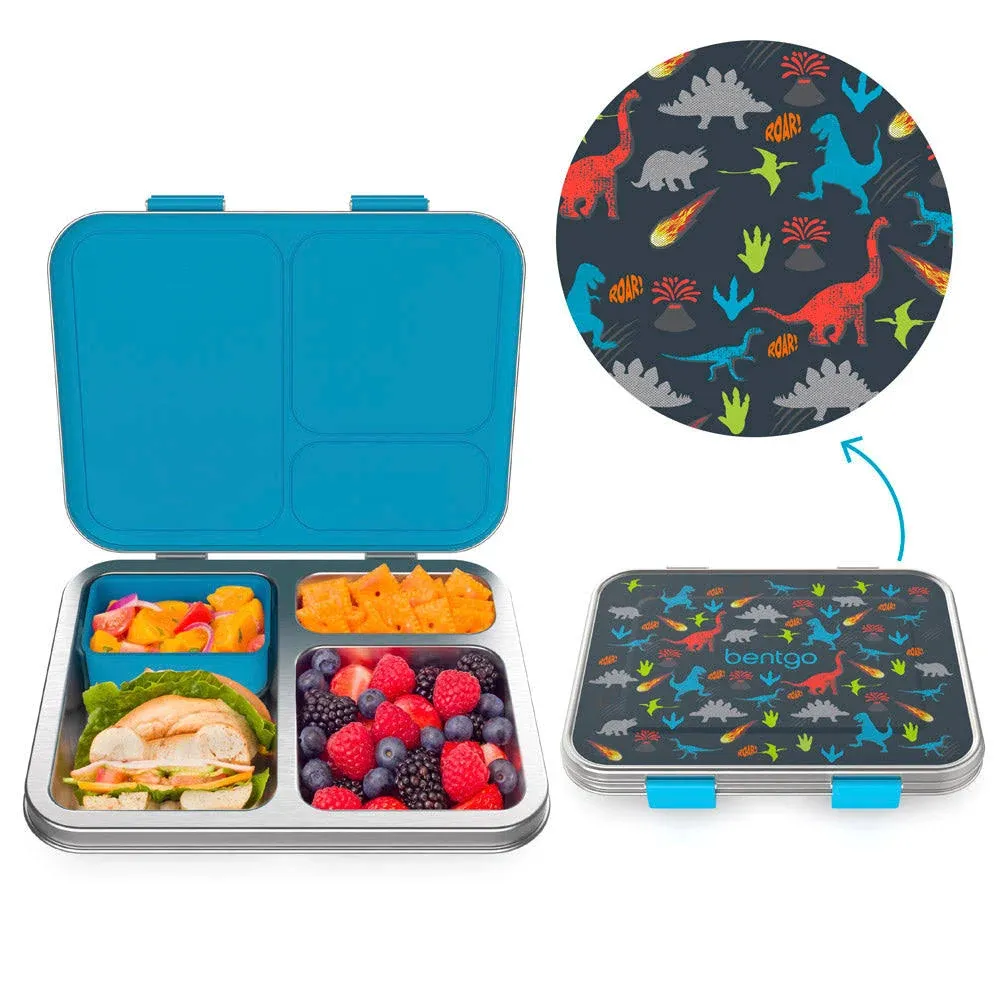 Bentgo Kids Stainless Steel Leak Resistant Lunch Box - Dinosaur