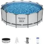 Bestway Steel Pro Max 13'x48" Round Above Ground Swimming Pool with Pump & Cover Bestway