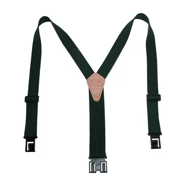 Perry Suspenders Men's Elastic 1.5 inch Wide Hook End Suspenders, Navy