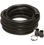 Everbilt 1 1/4 In X 24 Ft Sump Pump Discharge Hose Kit Flexible Black Durable