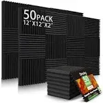 50 Pack Acoustic Foam Panels,2&#034;X 12&#034; X 12&#034;Sound Proof Foam Panels-High Densit...