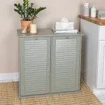 Household Essentials Tilt-Out Cabinet Laundry Sorter with Shutter Front - Grey