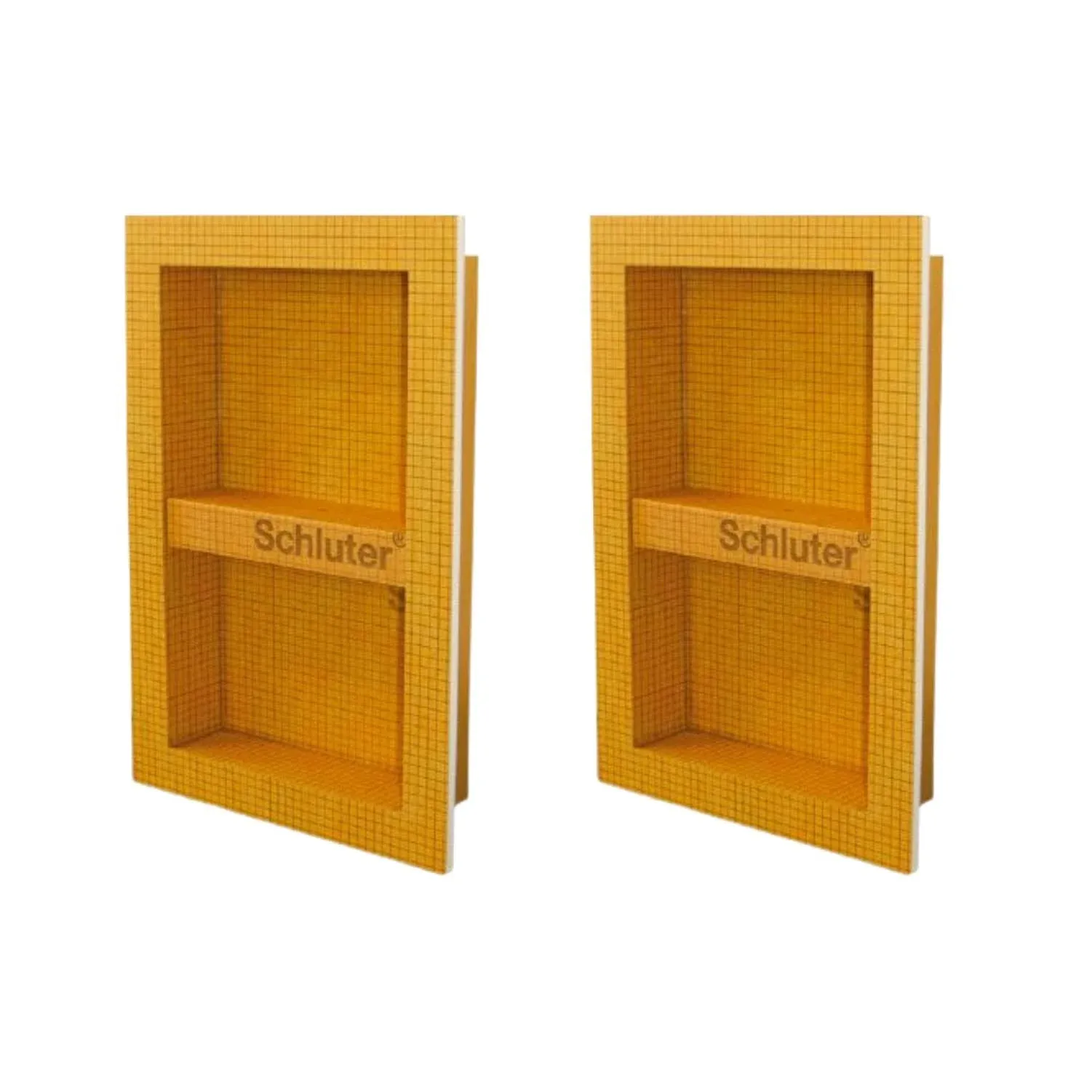 Schluter Systems Kerdi Board Prefabricated Waterproof Shower Niche 12" x 20" Pack of 2 for Sealed Shower Assemblies, Tile Ready, Suitable for Shower