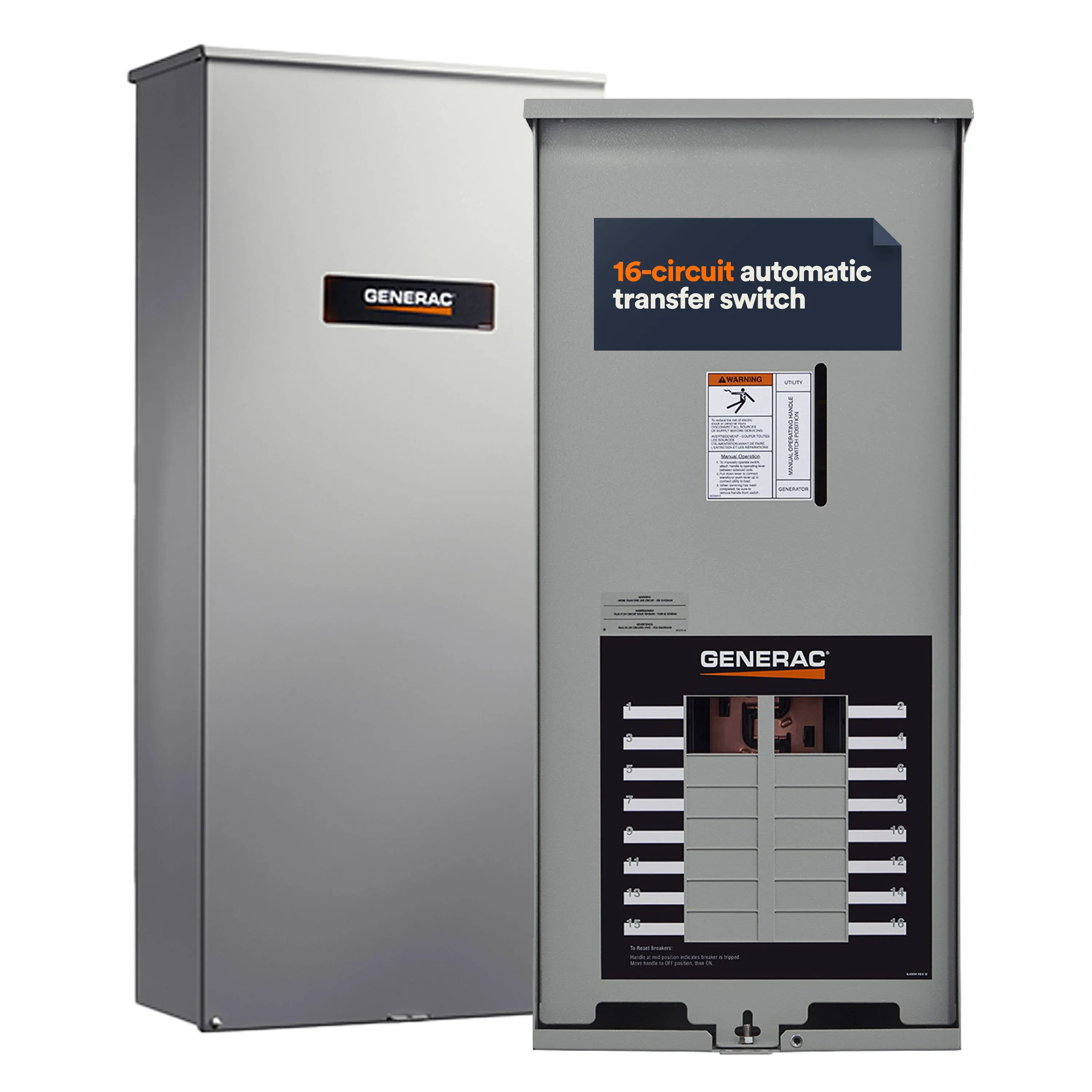 Generac 100-Amp Outdoor Automatic Transfer Switch w/ 16-Circuit Load Center