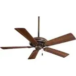 Minka-Aire Supra 52" Ceiling Fan No Light - Belcaro Walnut - Medium Maple Blades