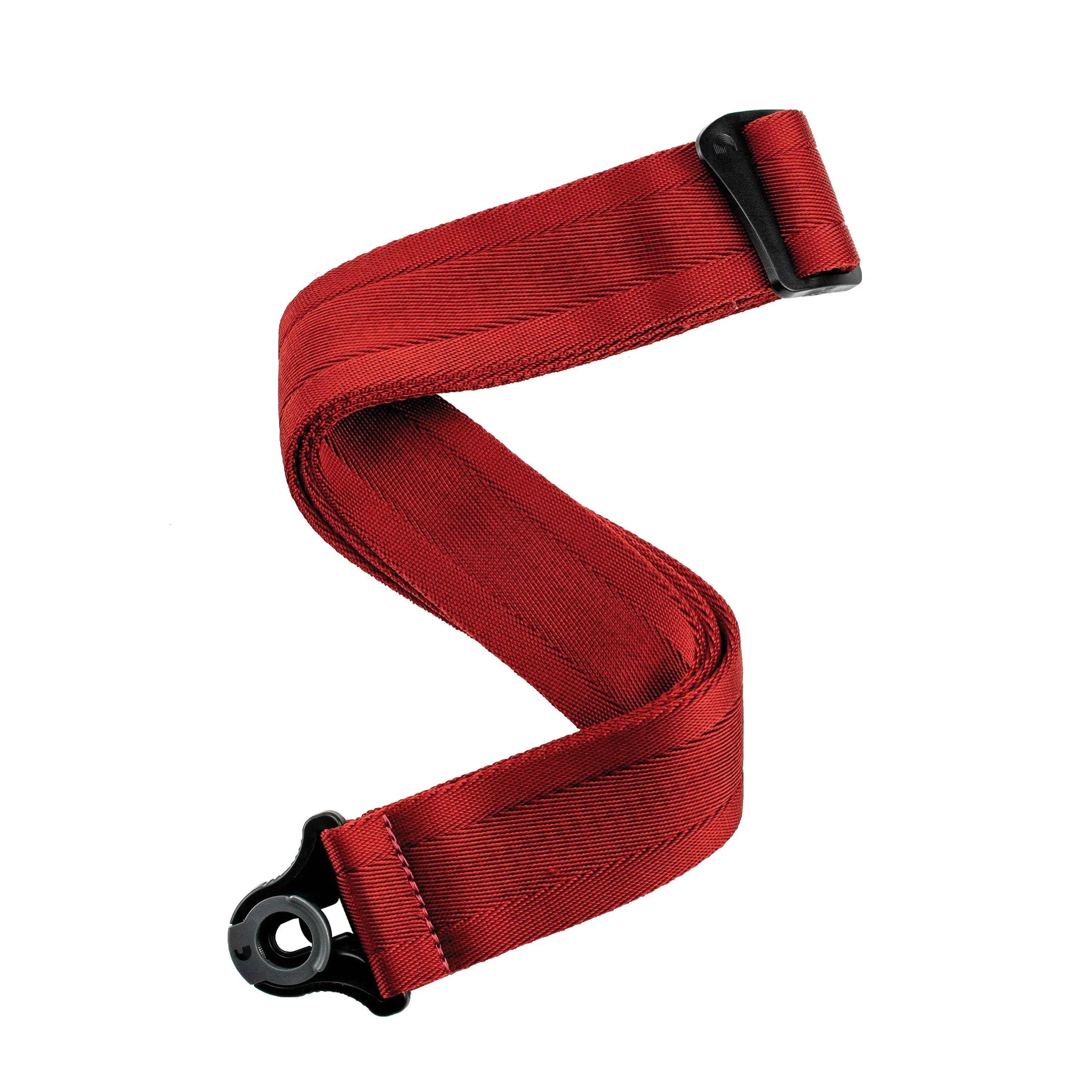 Auto Lock Guitar Strap Blood Red Nylon  D&#039;Addario 50BAL11