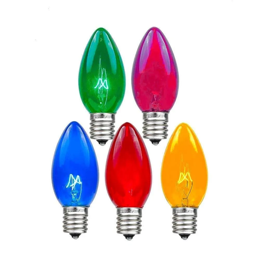 Novelty Lights 25 Pack C9 Outdoor Christmas Replacement Bulbs