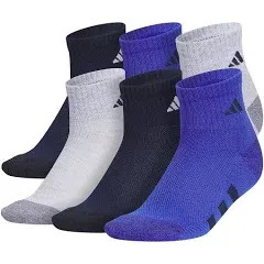 Kids' 6 Pack Youth Medium Cushioned Ankle Socks