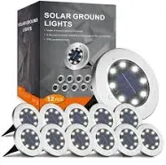 INCX Solar Outdoor Lights Waterproof 12 Packs