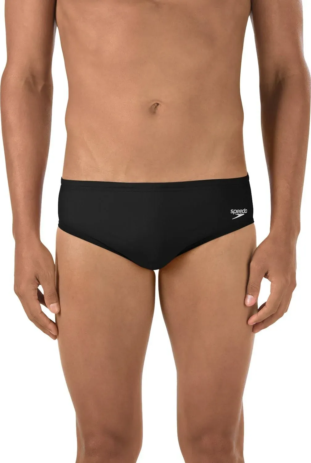 Speedo Men's ml Solid Swim Brief, Size 34, Black