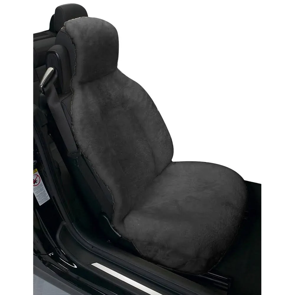 Eurow Genuine Australian Sheepskin Sideless Seat Cover - Gray