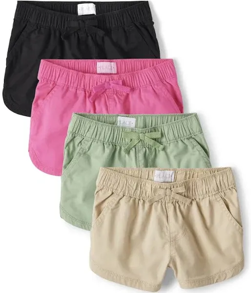 The Children's Place Girls Twill Pull-On Dolphin Short, 4-Pack, Sizes 4-16