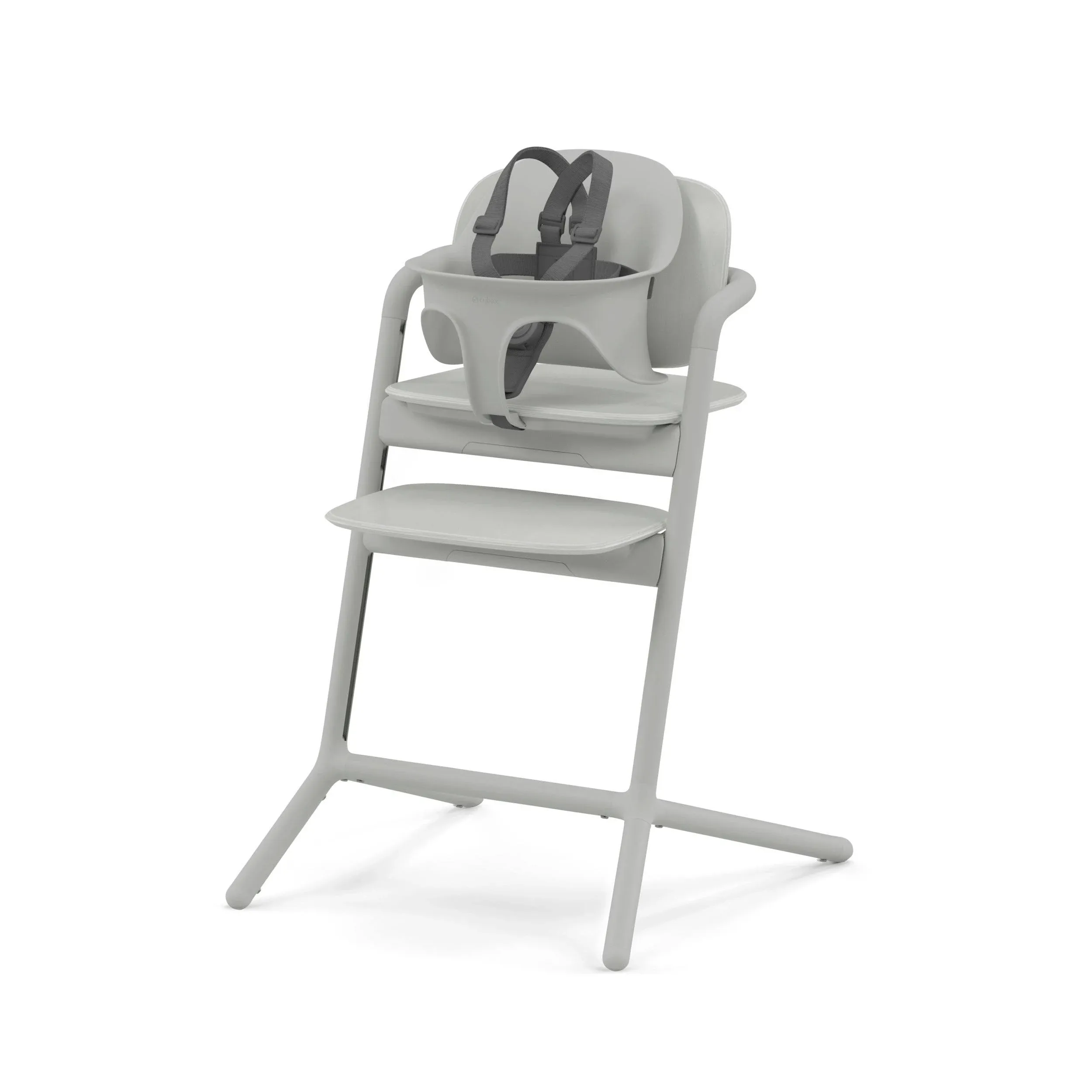 CYBEX LEMO 2 High Chair System, Grows with Child up to 209 lbs, One-Hand Height and Depth Adjustment, Anti-Tip Wheels Safety Feature - Suede Grey