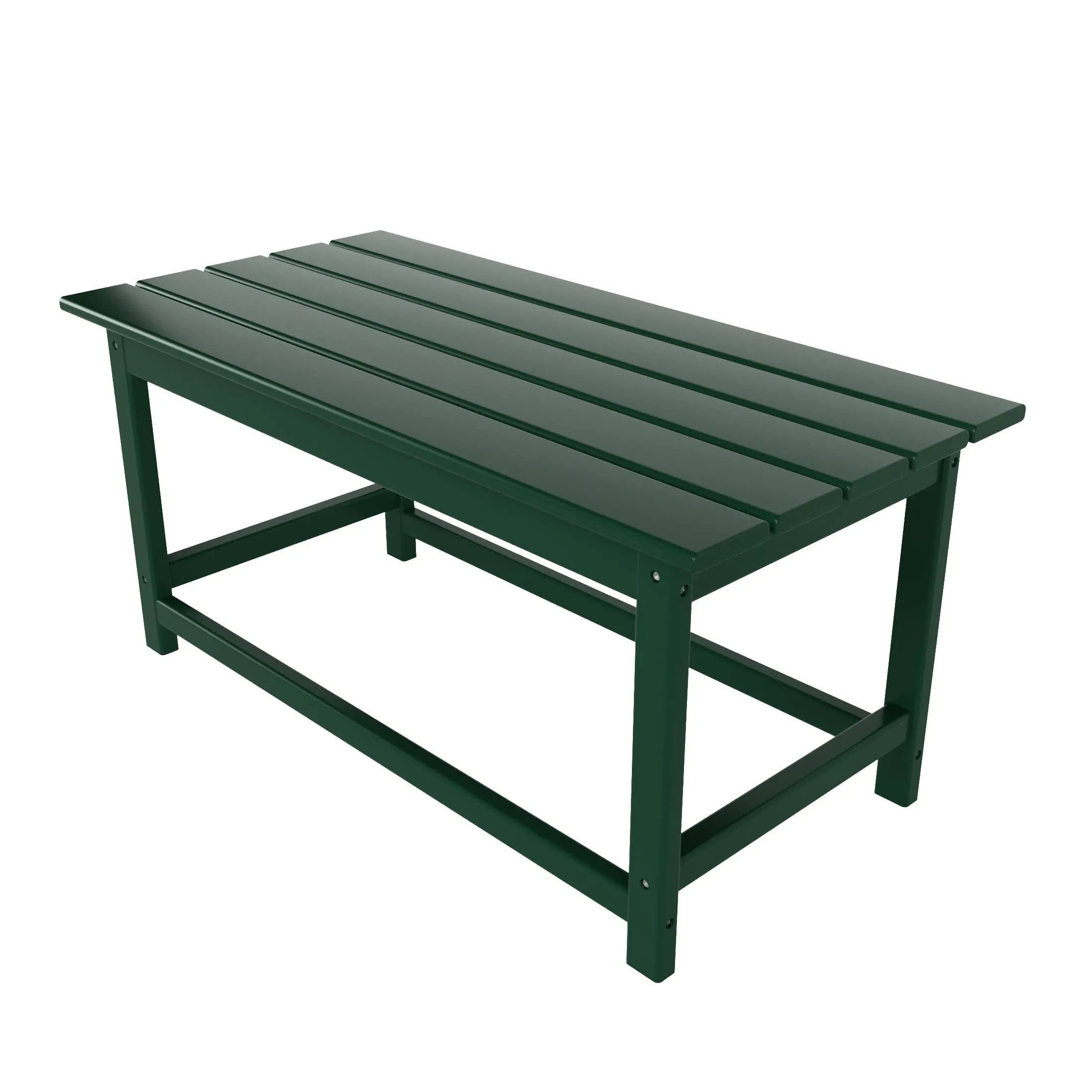 WestinTrends Outdoor Patio Classic Adirondack Coffee Table, Dark Green