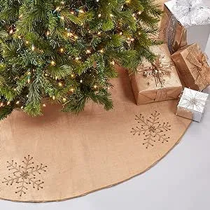 Saro Lifestyle Beaded Snowflake Tree Skirt