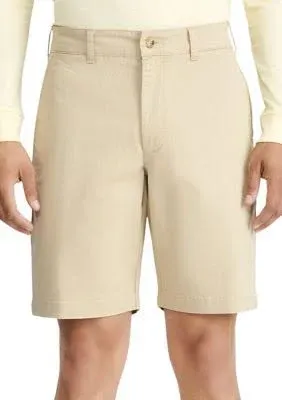 Izod Men's Saltwater 9.5" Flat Front Chino Shorts - Size 40