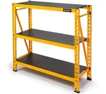 Yellow 3-Tier Steel Garage Storage Shelving Unit (50 in. W x 48 in. H x 18 in. D