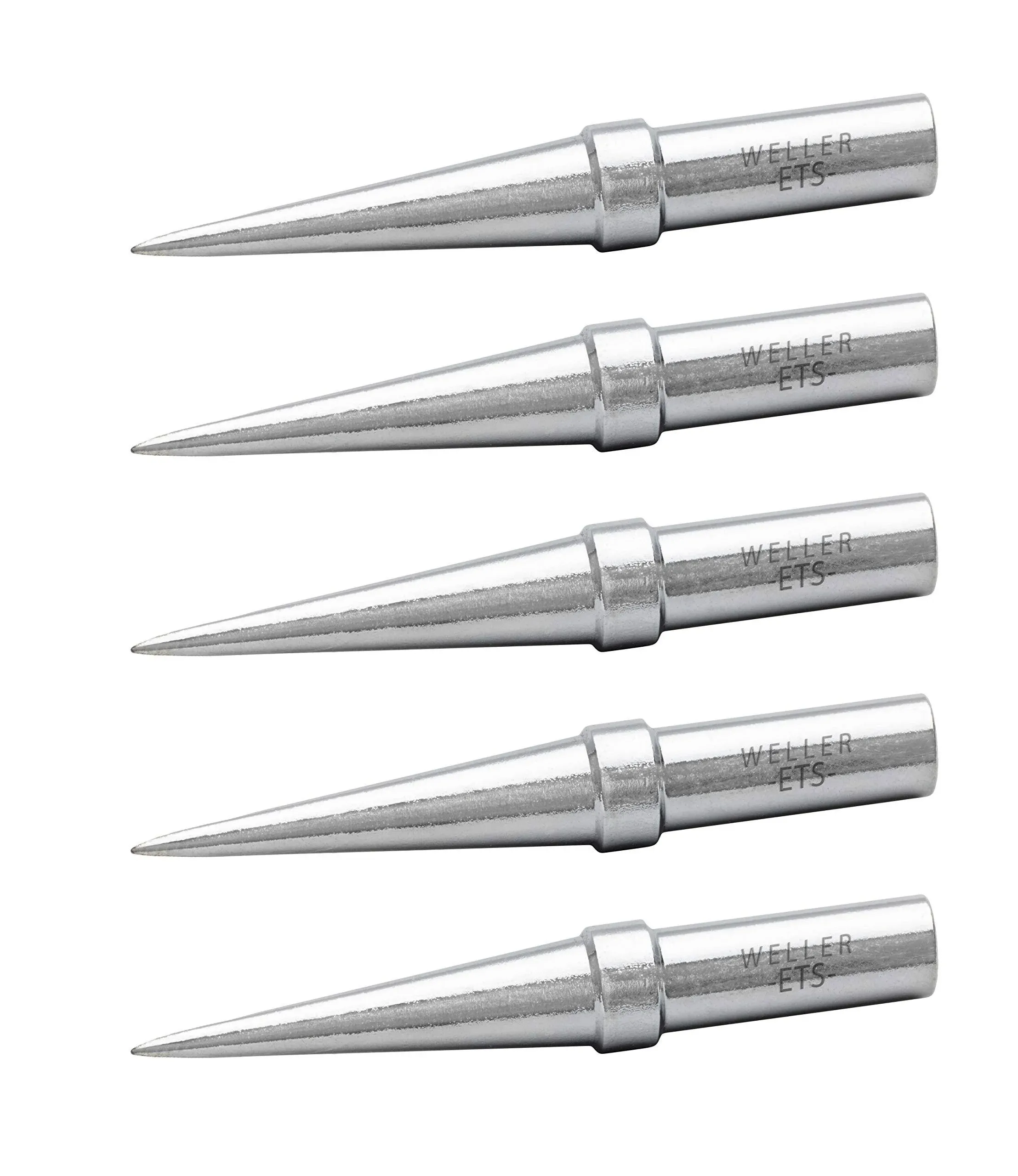 Genuine Weller WE1010 Soldering Tips (TETS-5), Conical, 0.016&#034;/0.4 mm, 5 PCS