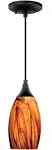 Vaxcel Lighting Milano 1 Light 5 inch Pendant In Oil Rubbed Bronze With Smoky Fire Glass P0177