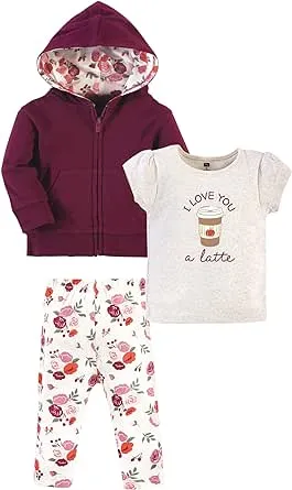 Hudson Baby Cotton Hoodie, Bodysuit, or Tee Top and Pant Set