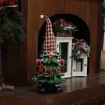 Alpine Corporation Christmas Figurines 28&#034; Christmas Tree Cheer Gnome Decoration