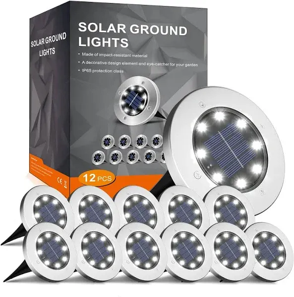 INCX Solar Ground Lights 12 Packs