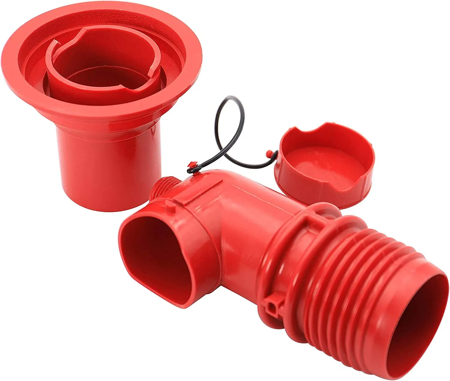 Valterra F02-3103 EZ Coupler Universal Sewer Adapter Red