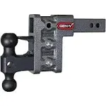 Gen-Y Hitch Mega-Duty 2" Shank 5" Drop 2K tw 16K Hitch with Dual-Ball & Pintle Lock