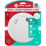 First Alert Slim Smoke Carbon Monoxide Alarm Battery Operated Photoelectric