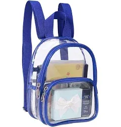 USPECLARE Clear Mini Backpack Stadium Approved Size 7.5"x2.8"x9" for Girls