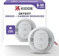 Kidde Hardwired Smoke & Carbon Monoxide Detector, 10-Year Battery Backup, Interconnectable LED Warning Light Indicators