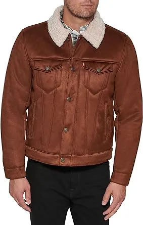 Brown Mens Levi Sherpa Bomber