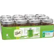 Ball Wide-Mouth Pint Canning Jars (12)