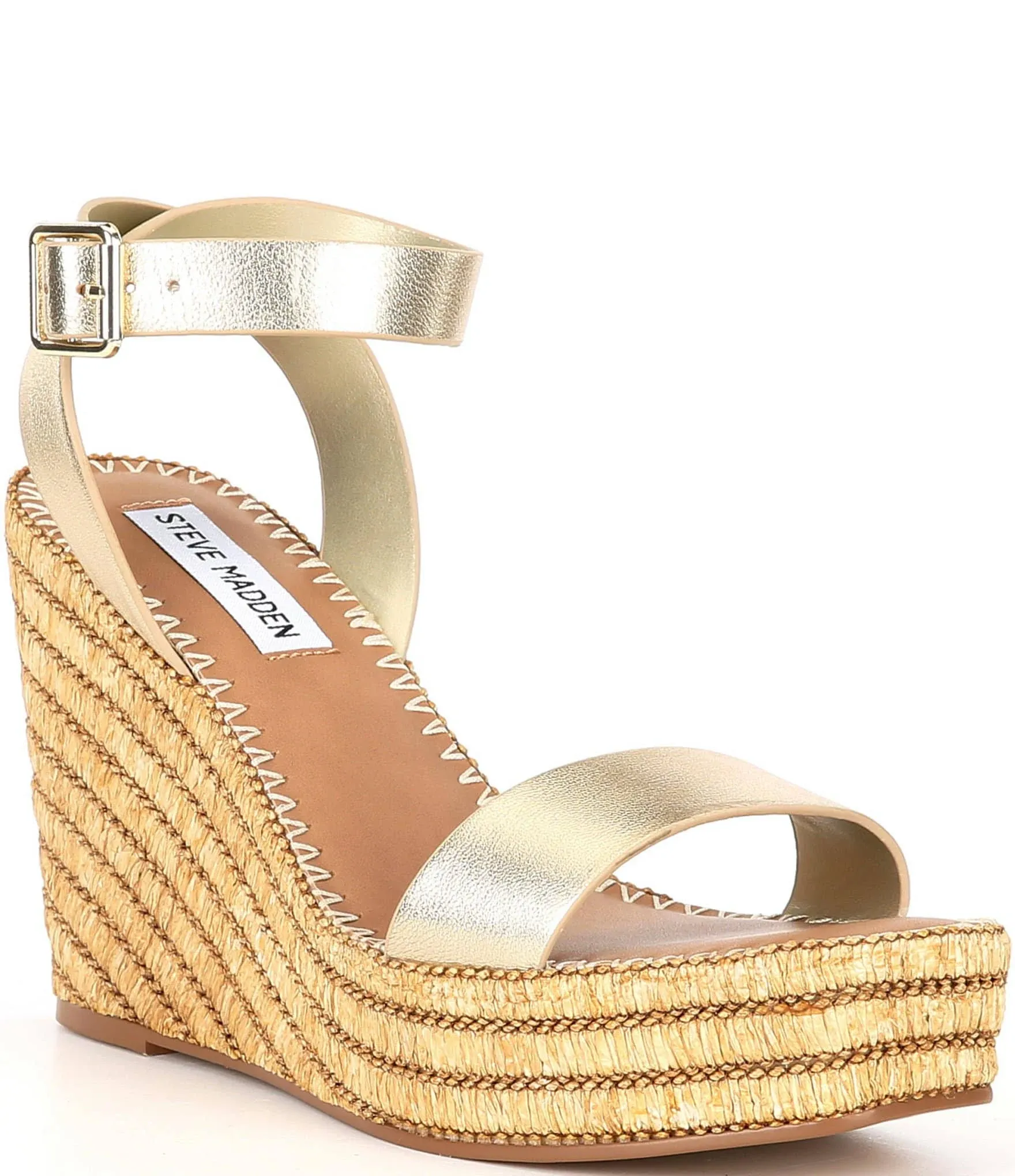 Steve Madden Cassie Leather Wedge Sandals